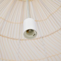 GLOBOSTAR® MALIBU 00974 Boho Κρεμαστό Φωτιστικό Οροφής με Ντουί 1 x E27 AC 220-240V IP20 - Μπεζ - Μ100 x Π100 x Y86cm