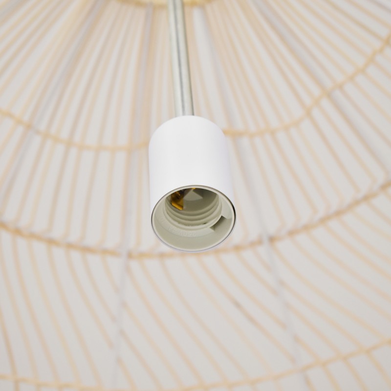GLOBOSTAR® MALIBU 00974 Boho Κρεμαστό Φωτιστικό Οροφής με Ντουί 1 x E27 AC 220-240V IP20 - Μπεζ - Μ100 x Π100 x Y86cm