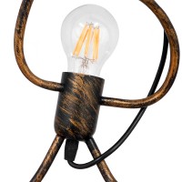 GLOBOSTAR® LITTLE MAN 00979 Μοντέρνο Κρεμαστό Φωτιστικό Οροφής με Ντουί 3 x E27 AC 220-240V IP20 - Χάλκινο - Μ70 x Π10 x Υ105cm