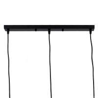 GLOBOSTAR® LITTLE MAN 00980 Μοντέρνο Κρεμαστό Φωτιστικό Οροφής με Ντουί 3 x E27 AC 220-240V IP20 - Μαύρο - Μ70 x Π10 x Υ105cm