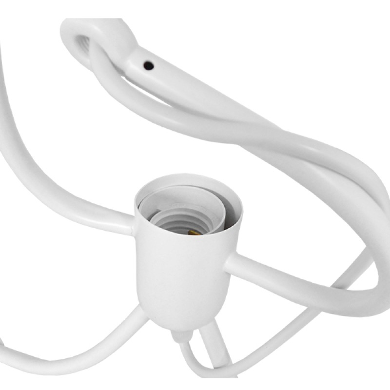 GLOBOSTAR® LITTLE MAN 00981 Μοντέρνο Κρεμαστό Φωτιστικό Οροφής με Ντουί 3 x E27 AC 220-240V IP20 - Λευκό - Μ70 x Π10 x Υ105cm
