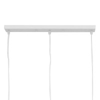 GLOBOSTAR® LITTLE MAN 00981 Μοντέρνο Κρεμαστό Φωτιστικό Οροφής με Ντουί 3 x E27 AC 220-240V IP20 - Λευκό - Μ70 x Π10 x Υ105cm