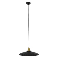 GLOBOSTAR® MARGI 00982 Vintage Κρεμαστό Φωτιστικό Οροφής με Ντουί 1 x E27 AC 220-240V IP20 - Μαύρο & Χρυσό - Μ40 x Π40 x Y15cm