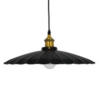 GLOBOSTAR® MARGI 00982 Vintage Κρεμαστό Φωτιστικό Οροφής με Ντουί 1 x E27 AC 220-240V IP20 - Μαύρο & Χρυσό - Μ40 x Π40 x Y15cm