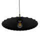 GloboStar® MARGI 00982 Vintage Industrial Κρεμαστό Φωτιστικό Οροφής Μονόφωτο Μαύρο Μεταλλικό Καμπάνα Φ40 x Y15cm