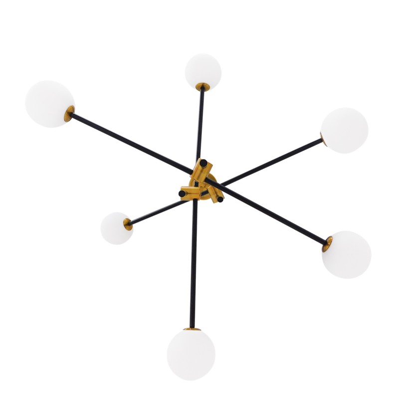 GLOBOSTAR® VELVET 00994 Μοντέρνο Κρεμαστό Φωτιστικό Οροφής με Ντουί 6 x G9 AC 220-240V IP20 - Πολύχρωμο - Μ80 x Π80 x Υ85cm
