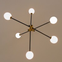 GLOBOSTAR® VELVET 00994 Μοντέρνο Κρεμαστό Φωτιστικό Οροφής με Ντουί 6 x G9 AC 220-240V IP20 - Πολύχρωμο - Μ80 x Π80 x Υ85cm