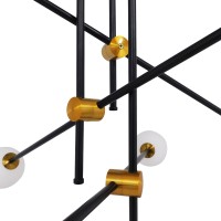 GLOBOSTAR® VELVET 00994 Μοντέρνο Κρεμαστό Φωτιστικό Οροφής με Ντουί 6 x G9 AC 220-240V IP20 - Πολύχρωμο - Μ80 x Π80 x Υ85cm