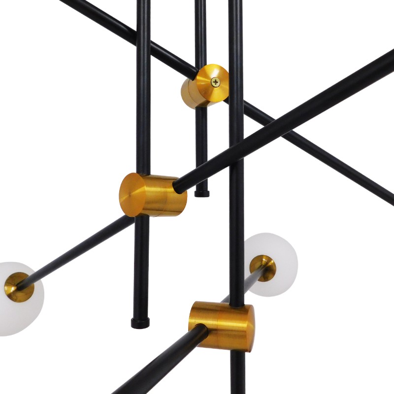 GLOBOSTAR® VELVET 00994 Μοντέρνο Κρεμαστό Φωτιστικό Οροφής με Ντουί 6 x G9 AC 220-240V IP20 - Πολύχρωμο - Μ80 x Π80 x Υ85cm