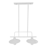 GLOBOSTAR® REGAL 01008 Vintage Φωτιστικό Οροφής με Ντουί 2 x E27 AC 220-240V IP20 - Λευκό - Μ80 x Π26 x Υ82cm