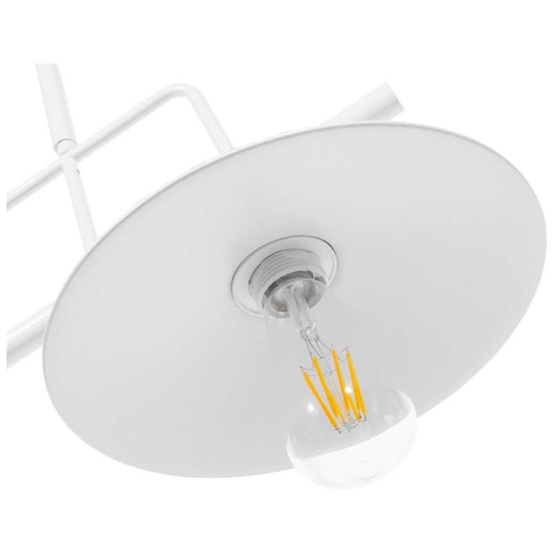 GLOBOSTAR® REGAL 01008 Vintage Φωτιστικό Οροφής με Ντουί 2 x E27 AC 220-240V IP20 - Λευκό - Μ80 x Π26 x Υ82cm