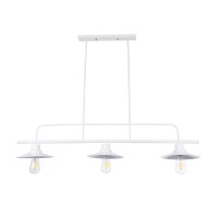 GLOBOSTAR® REGAL 01010 Vintage Φωτιστικό Οροφής με Ντουί 3 x E27 AC 220-240V IP20 - Λευκό - Μ110 x Π26 x Υ75cm