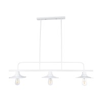 GLOBOSTAR® REGAL 01010 Vintage Φωτιστικό Οροφής με Ντουί 3 x E27 AC 220-240V IP20 - Λευκό - Μ110 x Π26 x Υ75cm