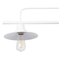 GLOBOSTAR® REGAL 01010 Vintage Φωτιστικό Οροφής με Ντουί 3 x E27 AC 220-240V IP20 - Λευκό - Μ110 x Π26 x Υ75cm