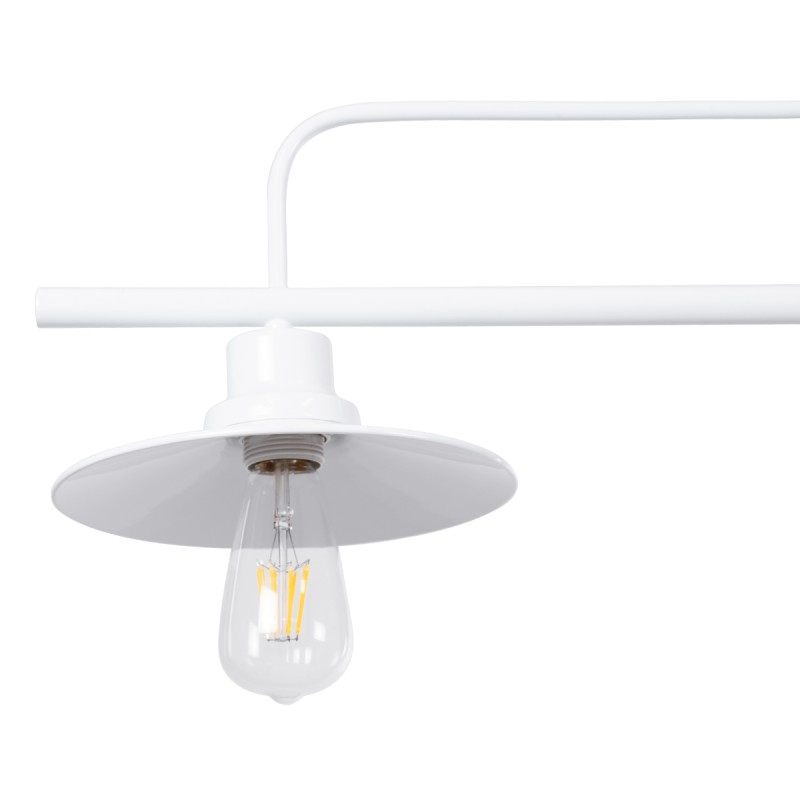 GLOBOSTAR® REGAL 01010 Vintage Φωτιστικό Οροφής με Ντουί 3 x E27 AC 220-240V IP20 - Λευκό - Μ110 x Π26 x Υ75cm