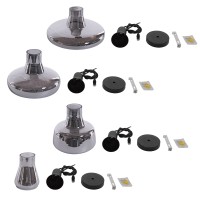 GLOBOSTAR® FEMINE 01011 Μοντέρνο Κρεμαστό Φωτιστικό Οροφής με Ντουί 4 x E27 AC 220-240V IP20 - Γκρι & Μαύρο - Μ70 x Π70 x Y24.5cm - Σετ 4 Τεμαχίων
