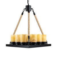 GLOBOSTAR® DOME 10001021 Vintage Κρεμαστό Φωτιστικό Οροφής με Ντουί 9 x E27 AC 220-240V IP20 - Μπεζ & Μαύρο - Μ68 x Π60 x Υ50cm