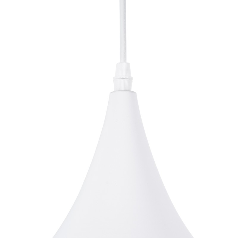 GLOBOSTAR® SHANGHAI 01026-A Μοντέρνο Κρεμαστό Φωτιστικό Οροφής με Ντουί 1 x E27 AC 220-240V IP20 - Λευκό & Χρυσό - Μ24 x Π24 x Υ30cm