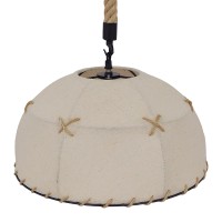 GLOBOSTAR® ANTOINETTE 01028 Vintage Κρεμαστό Φωτιστικό Οροφής με Ντουί 1 x E27 AC 220-240V IP20 - Μπεζ - Μ35 x Π35 x Υ20cm