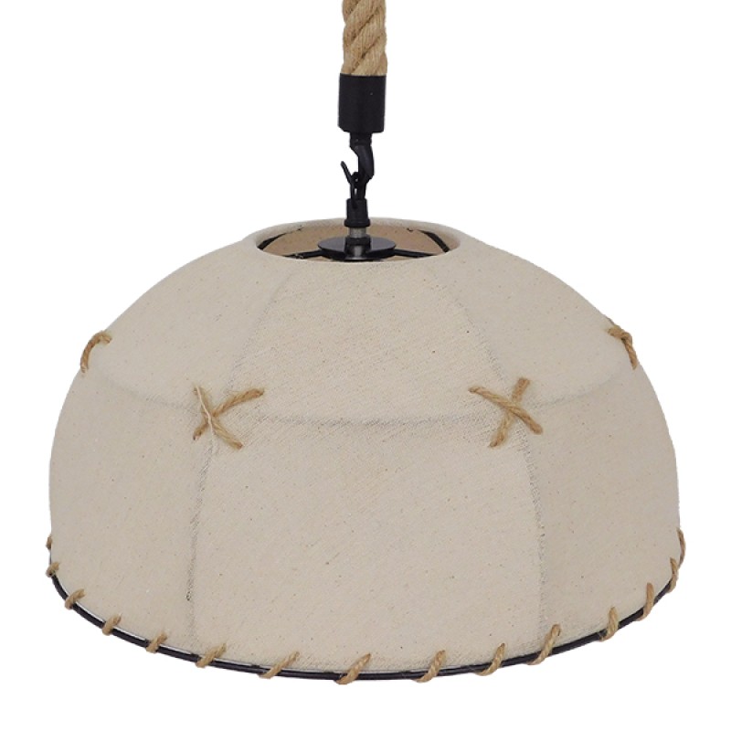 GLOBOSTAR® ANTOINETTE 01028 Vintage Κρεμαστό Φωτιστικό Οροφής με Ντουί 1 x E27 AC 220-240V IP20 - Μπεζ - Μ35 x Π35 x Υ20cm