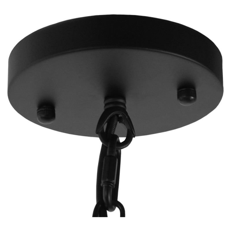 GLOBOSTAR® DELIR 01035 Μοντέρνο Φωτιστικό Οροφής με Ντουί 9 x E27 AC 220-240V IP20 - Μαύρο - Μ24 x Π24 x Υ23cm