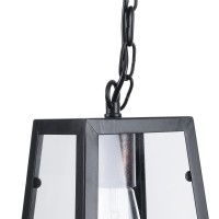 GLOBOSTAR® LIMA 01040 Vintage Κρεμαστό Φωτιστικό Οροφής με Ντουί 1 x E27 AC 220-240V IP20 - Μαύρο & Διάφανο - Μ17 x Π14 x Υ26cm