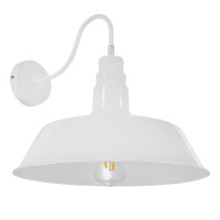 GLOBOSTAR® SORD 01051 Vintage Φωτιστικό Τοίχου - Απλίκα με Ντουί 1 x E27 AC 220-240V IP20 - Λευκό - Μ36 x Π42 x Υ32cm