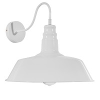 GLOBOSTAR® SORD 01051 Vintage Φωτιστικό Τοίχου - Απλίκα με Ντουί 1 x E27 AC 220-240V IP20 - Λευκό - Μ36 x Π42 x Υ32cm