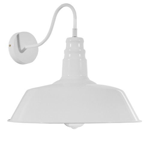 GLOBOSTAR® SORD 01051 Vintage Φωτιστικό Τοίχου - Απλίκα με Ντουί 1 x E27 AC 220-240V IP20 - Λευκό - Μ36 x Π42 x Υ32cm