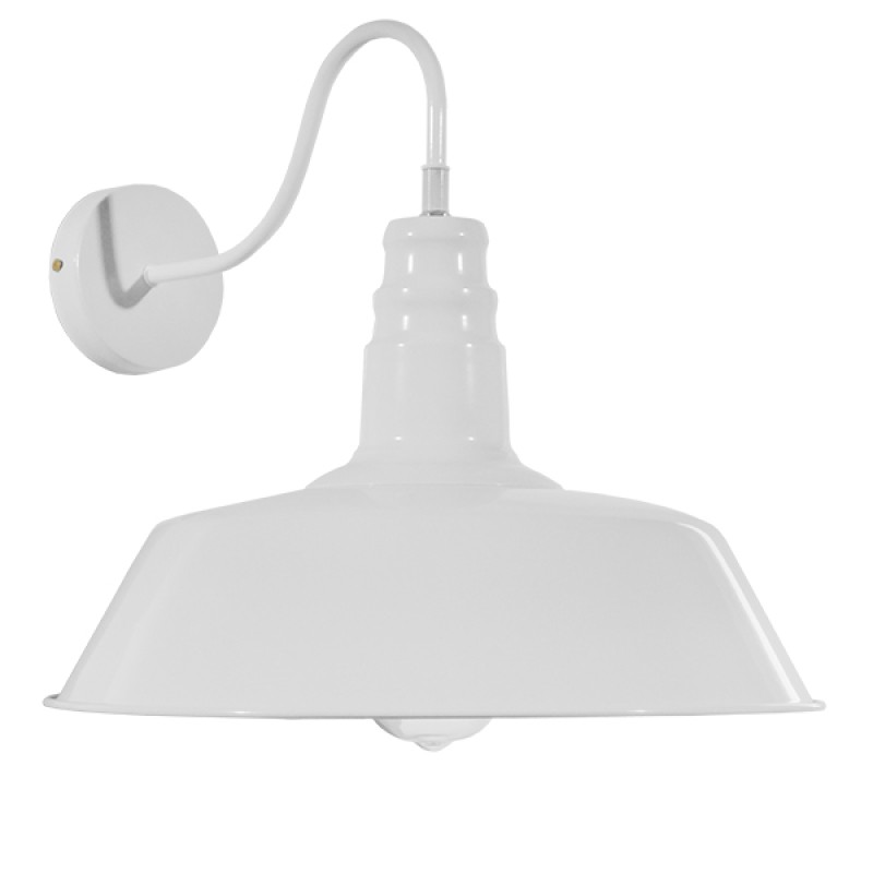 GLOBOSTAR® SORD 01051 Vintage Φωτιστικό Τοίχου - Απλίκα με Ντουί 1 x E27 AC 220-240V IP20 - Λευκό - Μ36 x Π42 x Υ32cm