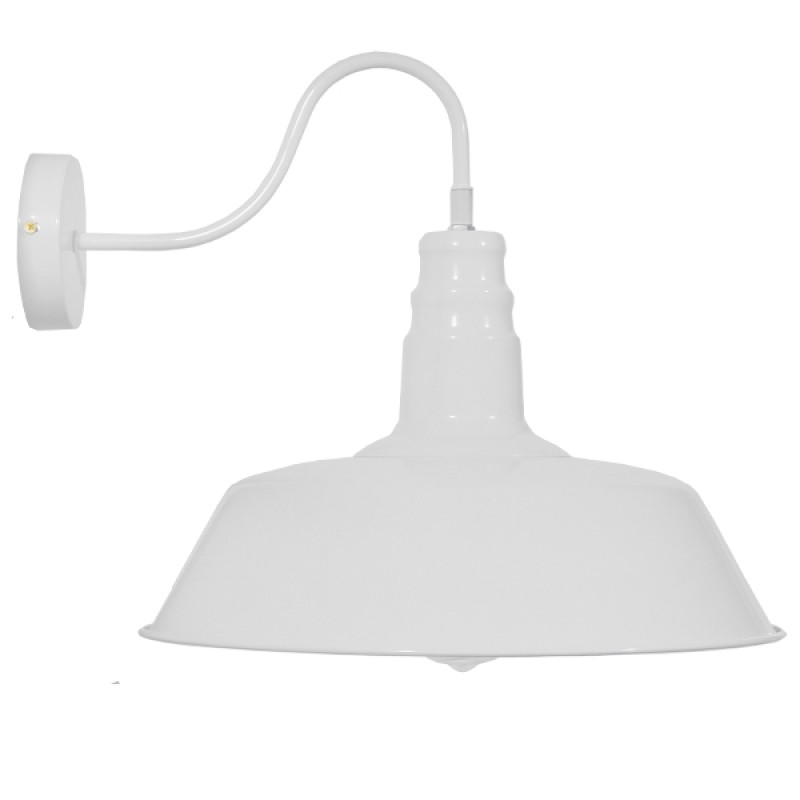 GLOBOSTAR® SORD 01051 Vintage Φωτιστικό Τοίχου - Απλίκα με Ντουί 1 x E27 AC 220-240V IP20 - Λευκό - Μ36 x Π42 x Υ32cm