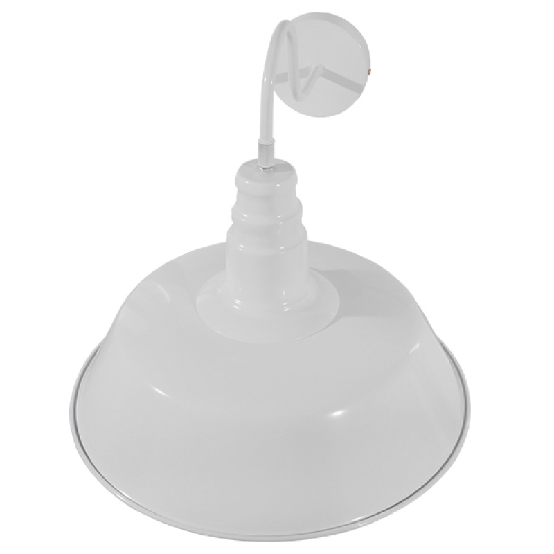 GLOBOSTAR® SORD 01051 Vintage Φωτιστικό Τοίχου - Απλίκα με Ντουί 1 x E27 AC 220-240V IP20 - Λευκό - Μ36 x Π42 x Υ32cm