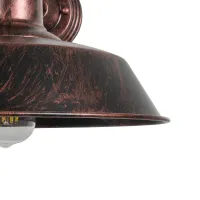 GLOBOSTAR® RAY 01052 Vintage Φωτιστικό Τοίχου - Απλίκα με Ντουί 1 x E27 AC 220-240V IP20 - Χάλκινο Εφέ Σκουριάς - Μ36 x Π42 x Υ32cm