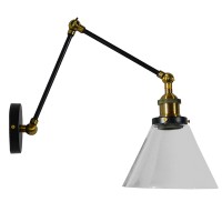 GLOBOSTAR® BINGLEY 01068 Vintage Φωτιστικό Τοίχου - Απλίκα με Ντουί 1 x E27 AC 220-240V IP20 - Διάφανο & Χρυσό - Μ18 x Π40 x Υ43cm