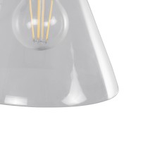 GLOBOSTAR® BINGLEY 01074 Vintage Φωτιστικό Τοίχου - Απλίκα με Ντουί 1 x E27 AC 220-240V IP20 - Διάφανο & Χρυσό - Μ18 x Π28 x Υ25cm
