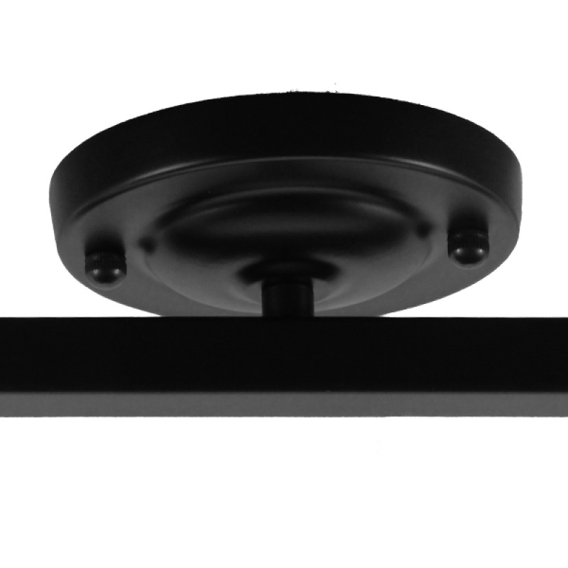 GLOBOSTAR® CANNES 01081 Μοντέρνο Φωτιστικό Οροφής με Ντουί 2 x E27 AC 220-240V IP20 - Μαύρο - Μ61 x Π12 x Υ48cm