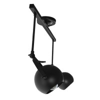 GLOBOSTAR® CANNES 01081 Μοντέρνο Φωτιστικό Οροφής με Ντουί 2 x E27 AC 220-240V IP20 - Μαύρο - Μ61 x Π12 x Υ48cm