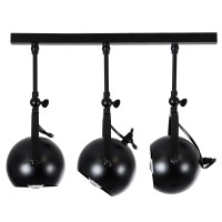 GLOBOSTAR® CANNES 01082 Μοντέρνο Φωτιστικό Οροφής με Ντουί 4 x E27 AC 220-240V IP20 - Μαύρο - Μ108 x Π12 x Υ48cm