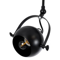 GLOBOSTAR® CANNES 01082 Μοντέρνο Φωτιστικό Οροφής με Ντουί 4 x E27 AC 220-240V IP20 - Μαύρο - Μ108 x Π12 x Υ48cm