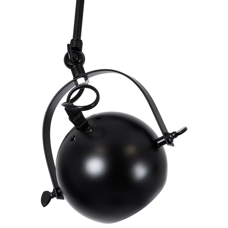 GLOBOSTAR® CANNES 01082 Μοντέρνο Φωτιστικό Οροφής με Ντουί 4 x E27 AC 220-240V IP20 - Μαύρο - Μ108 x Π12 x Υ48cm