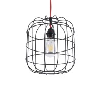 GLOBOSTAR® PARROT 01099 Μοντέρνο Κρεμαστό Φωτιστικό Οροφής με Ντουί 1 x E27 AC 220-240V IP20 - Μαύρο - Μ28 x Π28 x Υ30cm