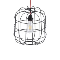 GLOBOSTAR® PARROT 01099 Μοντέρνο Κρεμαστό Φωτιστικό Οροφής με Ντουί 1 x E27 AC 220-240V IP20 - Μαύρο - Μ28 x Π28 x Υ30cm