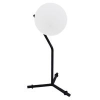 GLOBOSTAR® ELFIS 01100 Μοντέρνο Επιτραπέζιο Φωτιστικό Πορτατίφ με Ντουί 1 x E27 AC 220-240V IP20 - Μαύρο & Λευκό - Μ22 x Π27 x Υ41cm