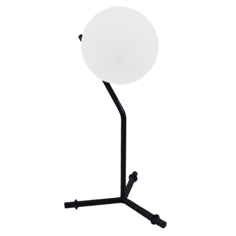GLOBOSTAR® ELFIS 01100 Μοντέρνο Επιτραπέζιο Φωτιστικό Πορτατίφ με Ντουί 1 x E27 AC 220-240V IP20 - Μαύρο & Λευκό - Μ22 x Π27 x Υ41cm