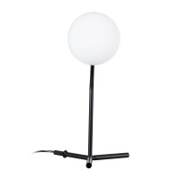 GLOBOSTAR® ELFIS 01100 Μοντέρνο Επιτραπέζιο Φωτιστικό Πορτατίφ με Ντουί 1 x E27 AC 220-240V IP20 - Μαύρο & Λευκό - Μ22 x Π27 x Υ41cm