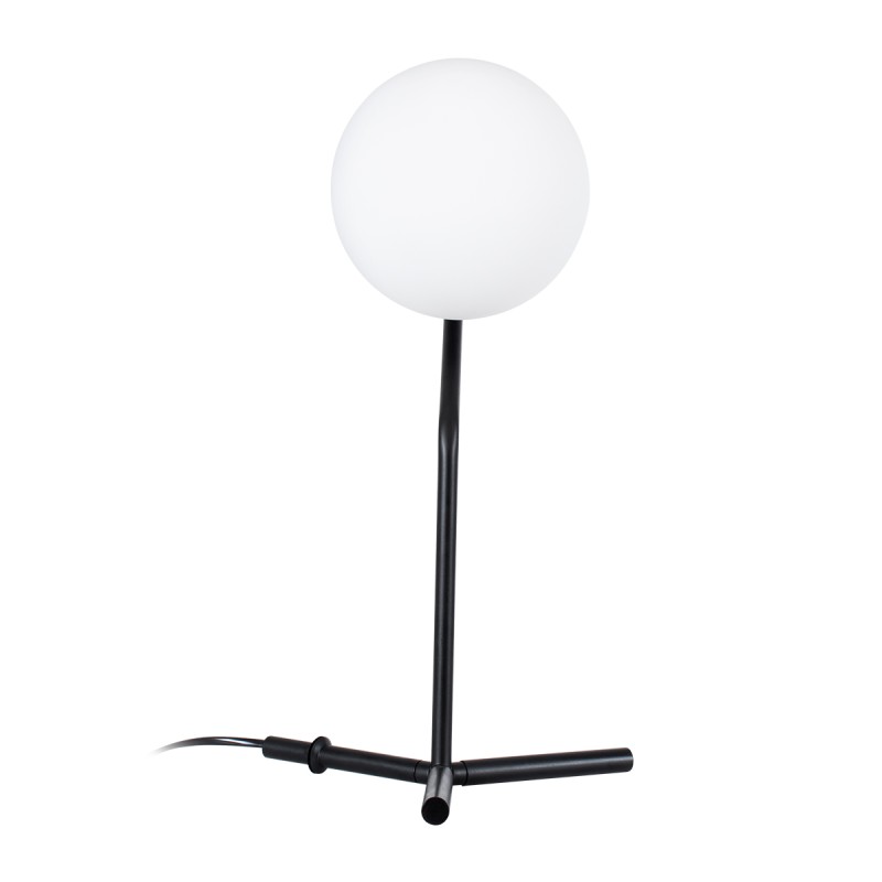 GLOBOSTAR® ELFIS 01100 Μοντέρνο Επιτραπέζιο Φωτιστικό Πορτατίφ με Ντουί 1 x E27 AC 220-240V IP20 - Μαύρο & Λευκό - Μ22 x Π27 x Υ41cm