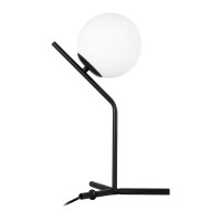 GLOBOSTAR® ELFIS 01100 Μοντέρνο Επιτραπέζιο Φωτιστικό Πορτατίφ με Ντουί 1 x E27 AC 220-240V IP20 - Μαύρο & Λευκό - Μ22 x Π27 x Υ41cm