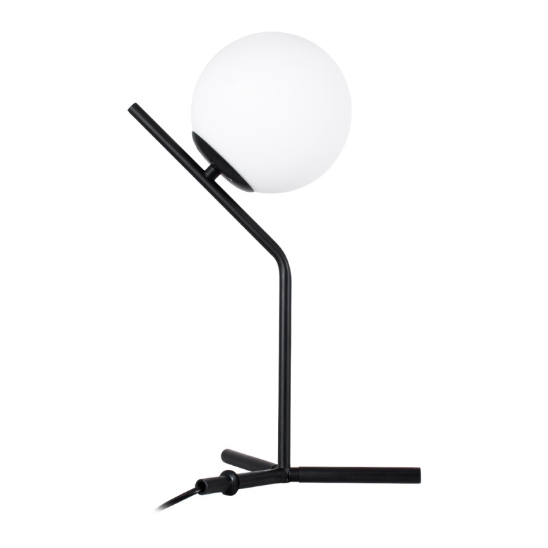 GLOBOSTAR® ELFIS 01100 Μοντέρνο Επιτραπέζιο Φωτιστικό Πορτατίφ με Ντουί 1 x E27 AC 220-240V IP20 - Μαύρο & Λευκό - Μ22 x Π27 x Υ41cm
