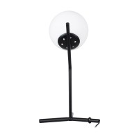 GLOBOSTAR® ELFIS 01100 Μοντέρνο Επιτραπέζιο Φωτιστικό Πορτατίφ με Ντουί 1 x E27 AC 220-240V IP20 - Μαύρο & Λευκό - Μ22 x Π27 x Υ41cm