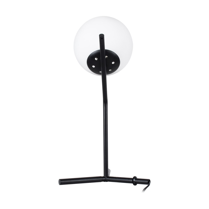 GLOBOSTAR® ELFIS 01100 Μοντέρνο Επιτραπέζιο Φωτιστικό Πορτατίφ με Ντουί 1 x E27 AC 220-240V IP20 - Μαύρο & Λευκό - Μ22 x Π27 x Υ41cm
